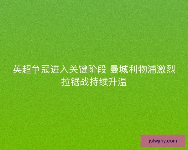 英超争冠进入关键阶段 曼城利物浦激烈拉锯战持续升温 英超争冠进入关键阶段 曼城利物浦激烈拉锯战持续升温